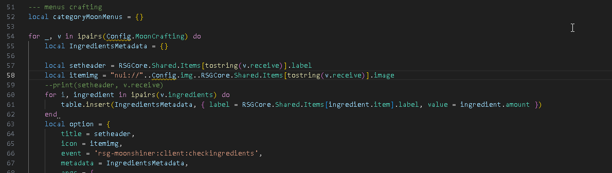 Add the print statement Adding the debug print to the craft code
